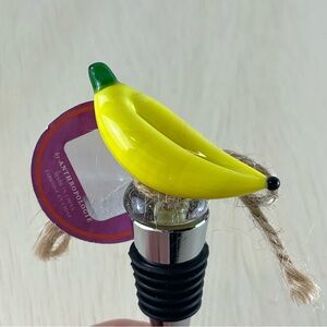 Anthropologie Fruta Yellow Banana Wine/Bottle Stopper NWT AnthroLiving